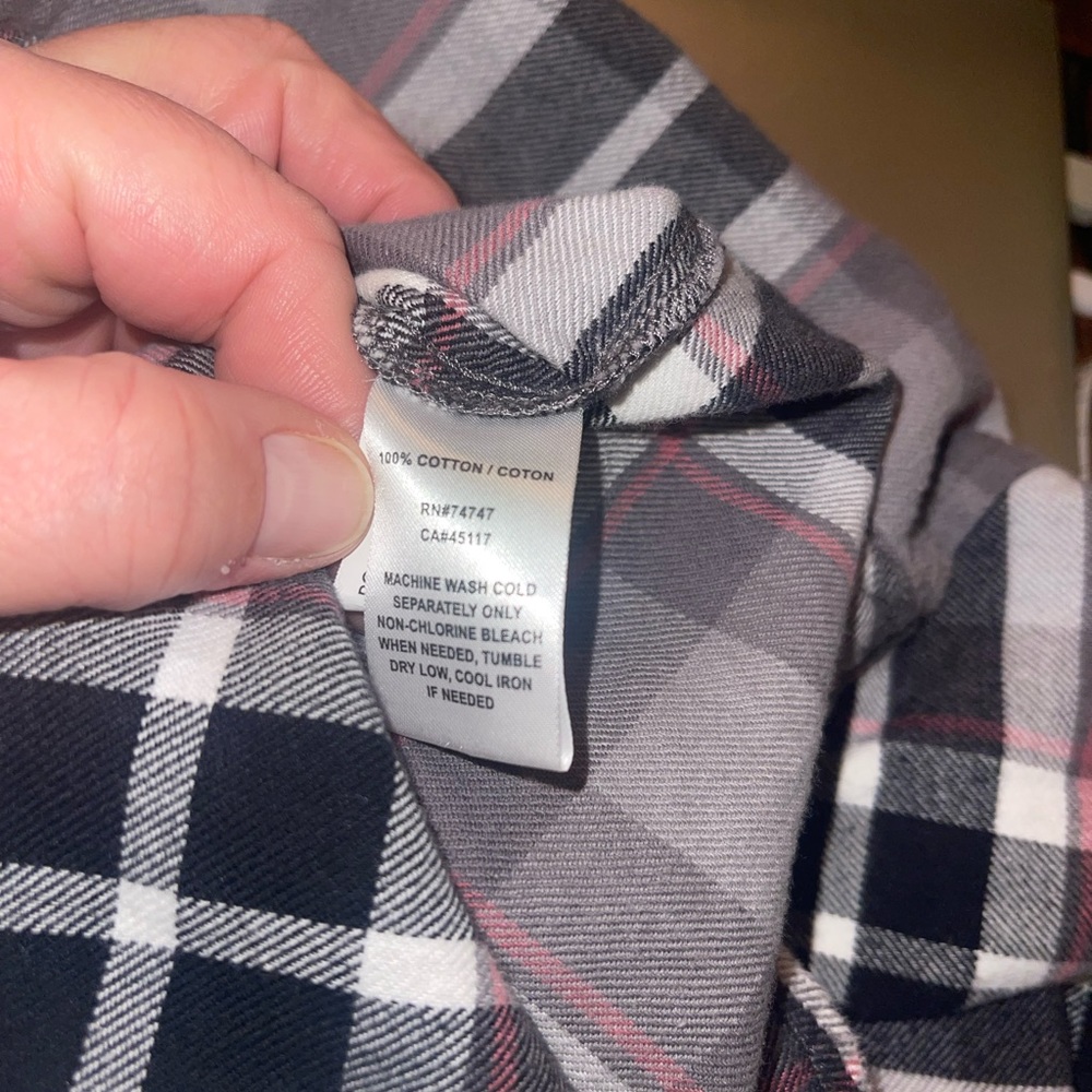 Natural Reflections Flannel Shirt Long Sleeve Button Front Women's‎ Medium Plaid - Picture 4 of 5